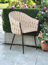 Wooden Twist Luxurious with Tufted Design Velvet Fabric Modern Cafe Dining Chair and Sturdy Metal Legs with 1 Cushion - Wooden Twist UAE